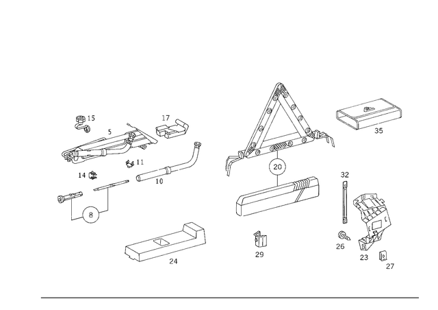 1635800018 - Tools An Accessories: Jack for Mercedes-Benz Image image