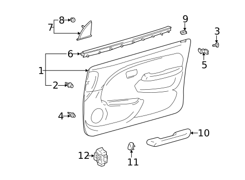 Interior Trim - Front Door for 1999 Toyota 4Runner #0