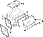 8971444521 - : Weatherstrip for Isuzu Image