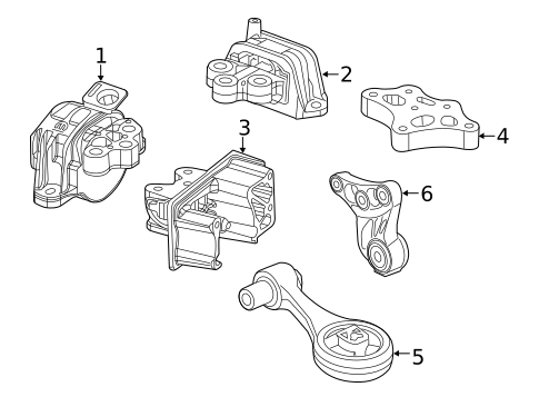 Engine & Trans Mounting for 2017 Fiat 500X #0