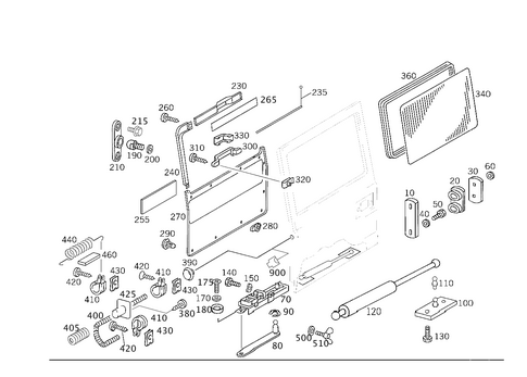 Rear Panel Door Attachment Parts, Rear Panel Door Window for 2009 Mercedes-Benz G 550 #0