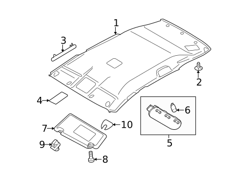Interior Trim - Roof for 2013 Nissan Juke #1