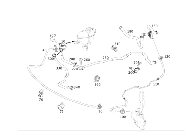 119884778 - Radiator: Clamping Bracket for Mercedes-Benz: CLS400, CLS550, CLS63 AMG, CLS63 AMG S, GLC300, GLC43 AMG, GLC63 AMG Image image