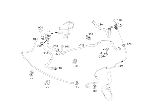 Heating Water Lines for 2014 Mercedes-Benz CLS 63 AMG&reg; S #0