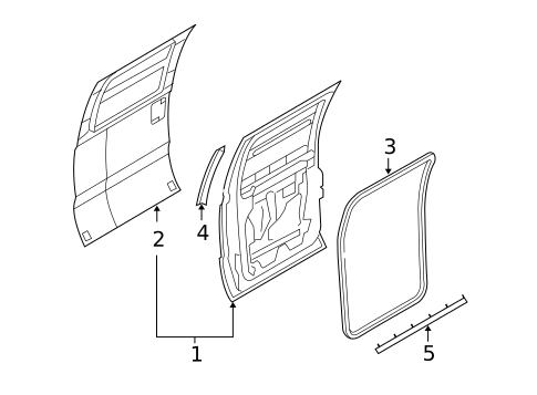 Door & Components for 2009 Ford F-250 Super Duty #1