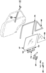 F1CZ58263A94A - Body: Division Bar Bracket for Ford: Escort | Mercury: Tracer Image
