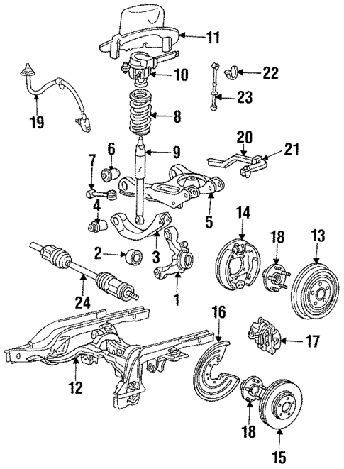 Rear Suspension for 1993 Mercury Cougar #1