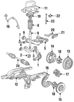 F3SZ5A968A - Suspension: Knuckle for Ford: Thunderbird | Mercury: Cougar Image