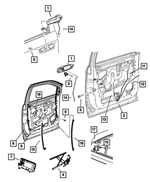 1EH591BMAA - Doors, Door Mirrors and Related Parts: Front Door Exterior Handle, Left for Mopar Image
