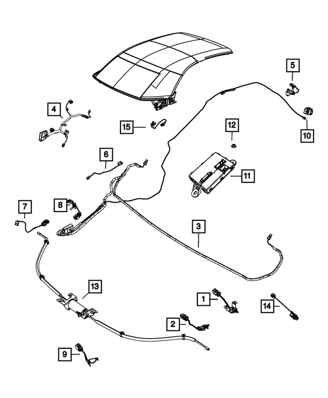 « 68028375AA – Electrical : Toit Souple Cablage pour Mopar Image »