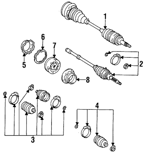 Drive Axles for 1998 Toyota Supra #0