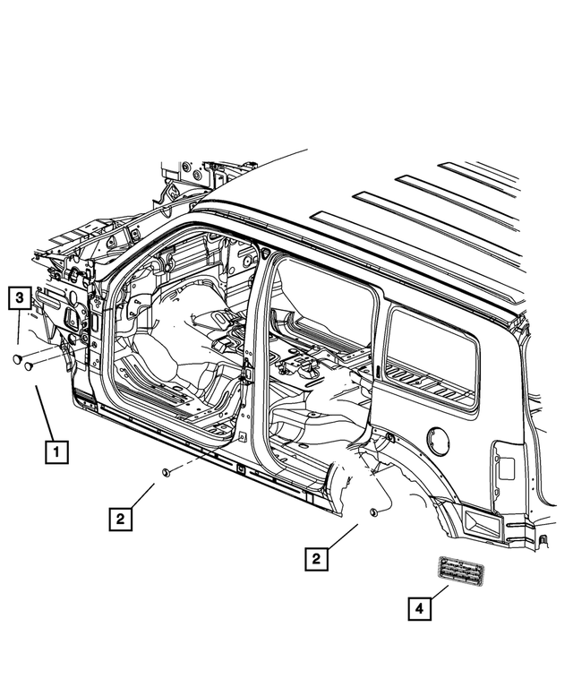55136859AB - Body Sheet Metal Except Doors: Plug for Mopar Image