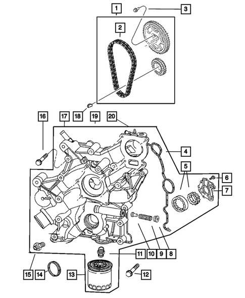 Timing Belt and Cover for 2005 Dodge Ram 1500 #0