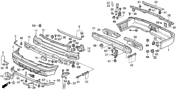 Bumper for 1993 Acura Legend #0