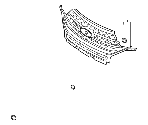 LB5Z8200CE - Body: Grille for Ford Image