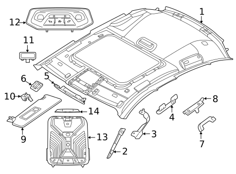 Interior Trim - Roof for 2022 BMW M440i xDrive Gran Coupe #0