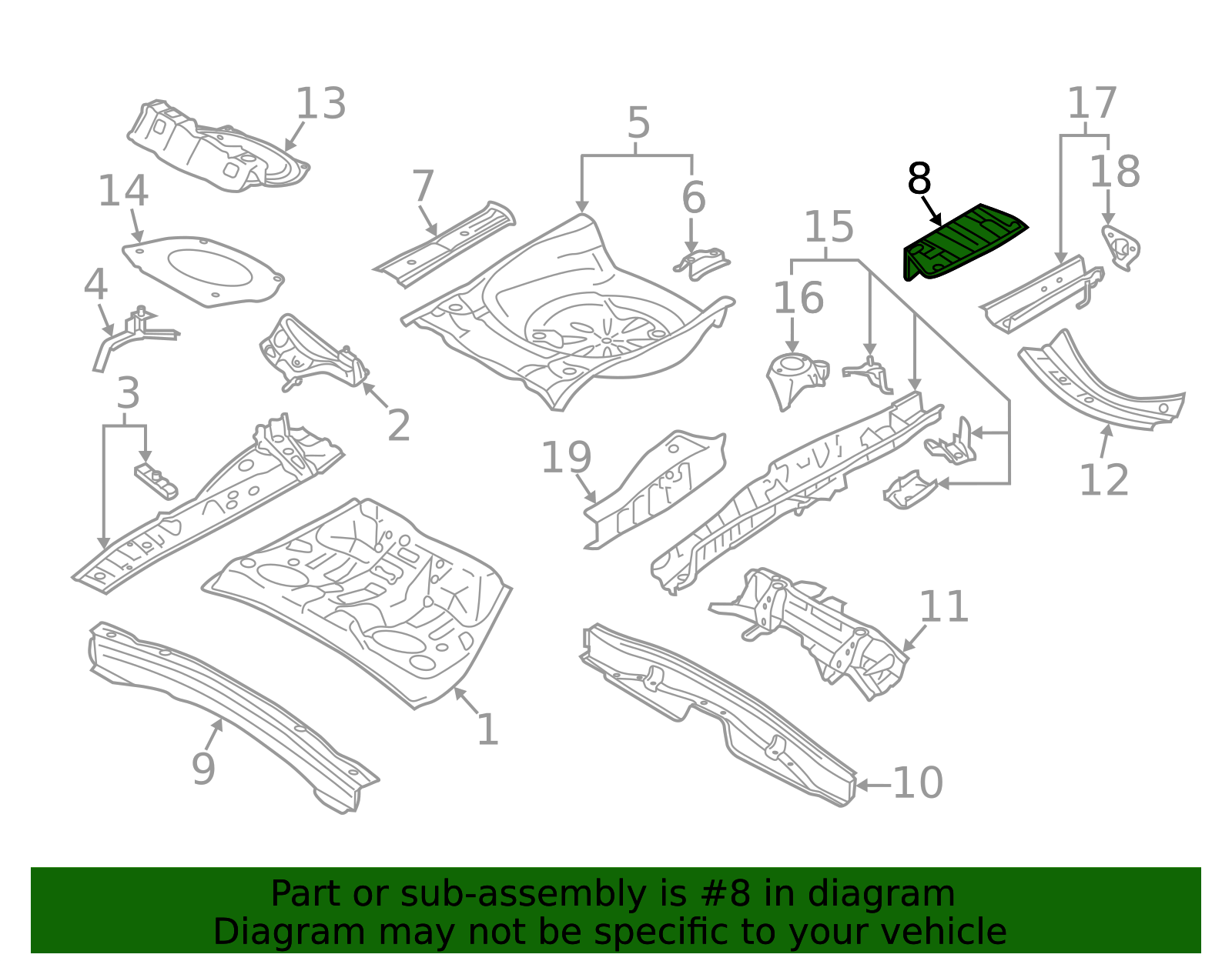 2012-2025 Subaru Floor Extension 52123FJ0409P | Subaru Parts Store