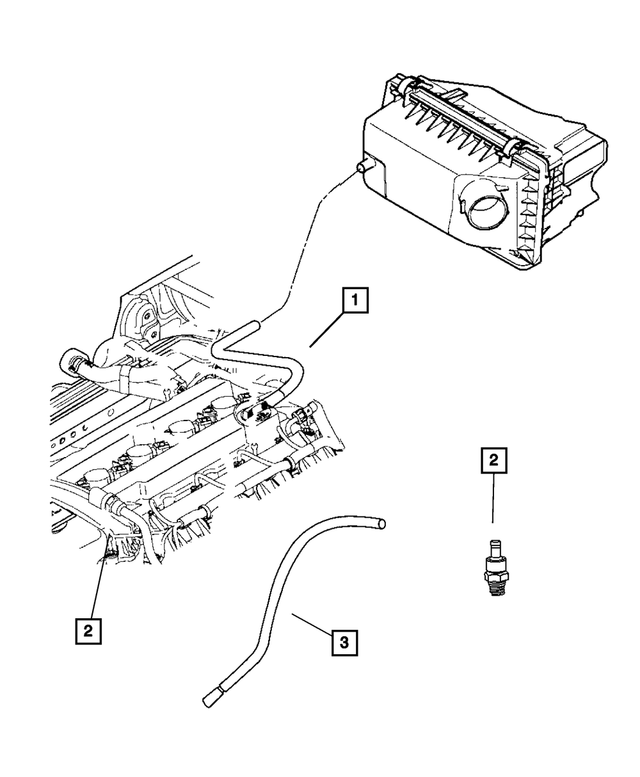 4884999AC - 2.4L Turbo Gas; Engine: Make Up Air Hose for Mopar Image