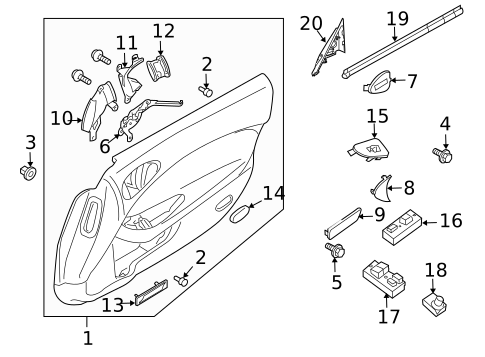 Interior Trim - Door for 2019 Nissan 370Z #0