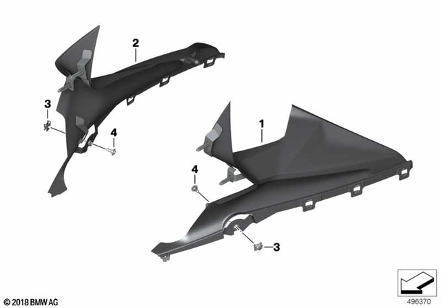 46635B4EBD3 - Design: Side Trim, Upper Left - Carbon for BMW-Motorrad Image