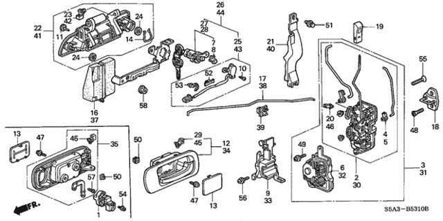 Front Door Locks for 2002 Honda Civic #0