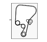 8627484 - Engine: Engine Timing Belt for Volvo: 850, C30, C70, S40, S60, S60 Cross Country, S70, S80, V40, V50, V60, V60 Cross Country, V70, XC60, XC70, XC90 Image