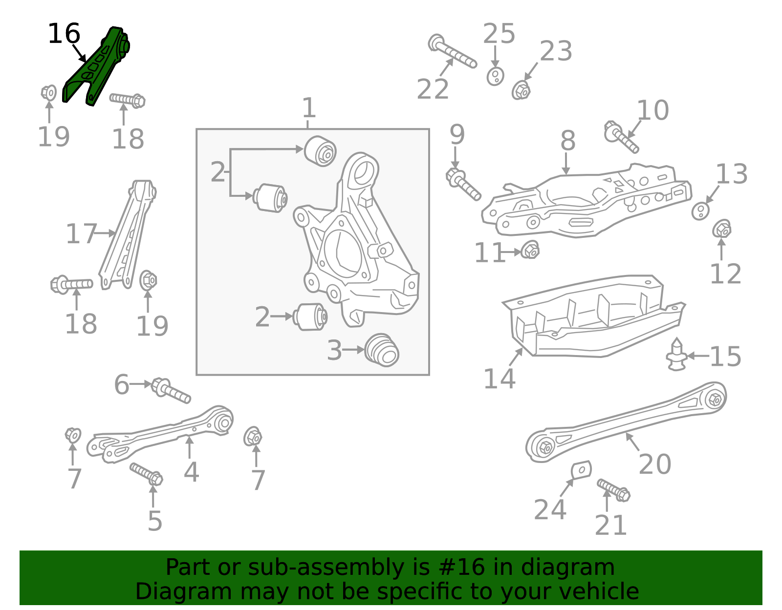 23214245 - High-Quality Rear Suspension Upper Trailing Link for 2013 ...