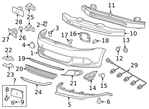 Bumper & Components - Front for 2015 Volkswagen Jetta #0