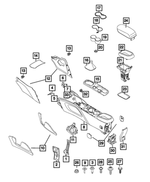 6AP06LXHAA - : Floor Console Mat, Front for Mopar Image