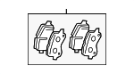 446502080 - Brakes: Brake Pads for Toyota: Corolla, Matrix Image