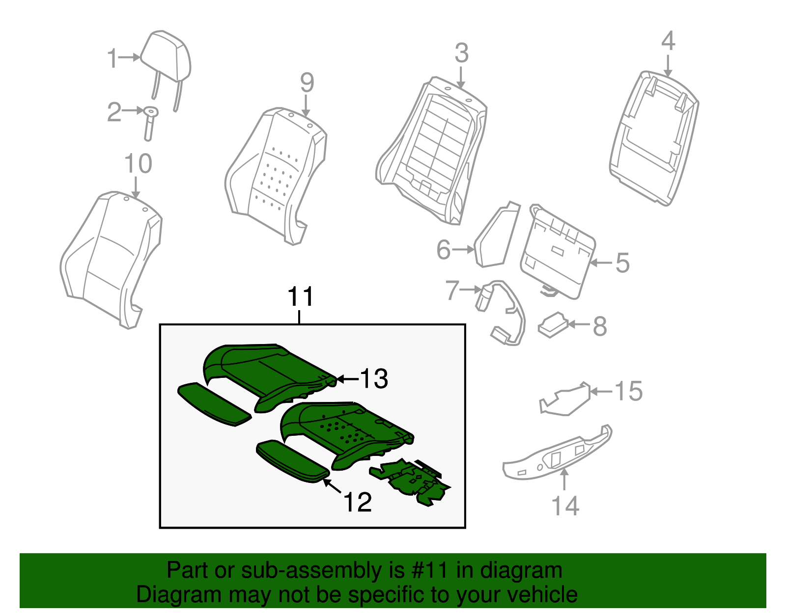 Cushion Assembly - BMW (52-10-2-997-359)