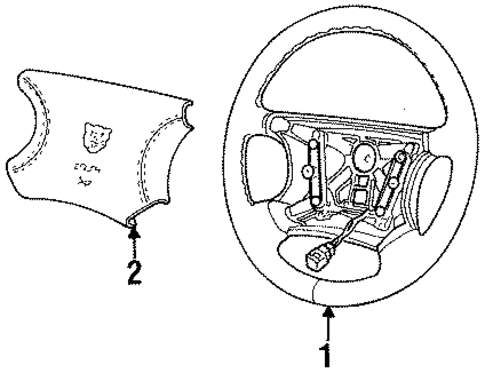 Steering Wheel & Trim for 1995 Jaguar Vanden Plas #0