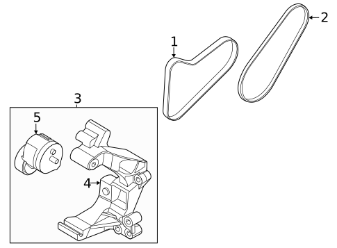 Accessory Drive Belt System Components for 2023 Kia Sportage #0