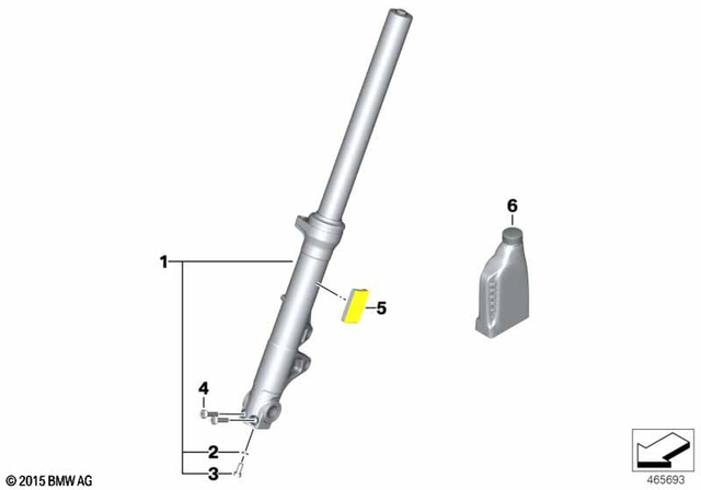 31428558713 - Front Axle, Front Suspension: Fork Leg Left -  for BMW-Motorrad Image