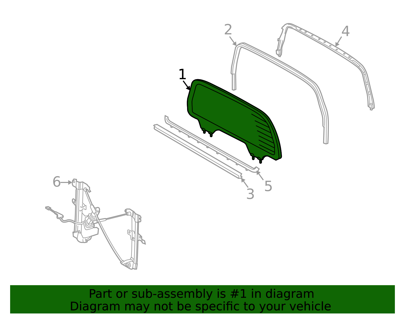 2004-2006 Toyota Tundra Cab Sliding Glass 68150-0C030 | Toyota Parts Center