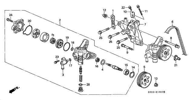P.S. Pump for 2000 Honda Prelude #0