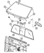 5101944AD - Body Sheet Metal Except Doors: Windshield for Dodge: Ram 1500, Ram 2500, Ram 3500 Image