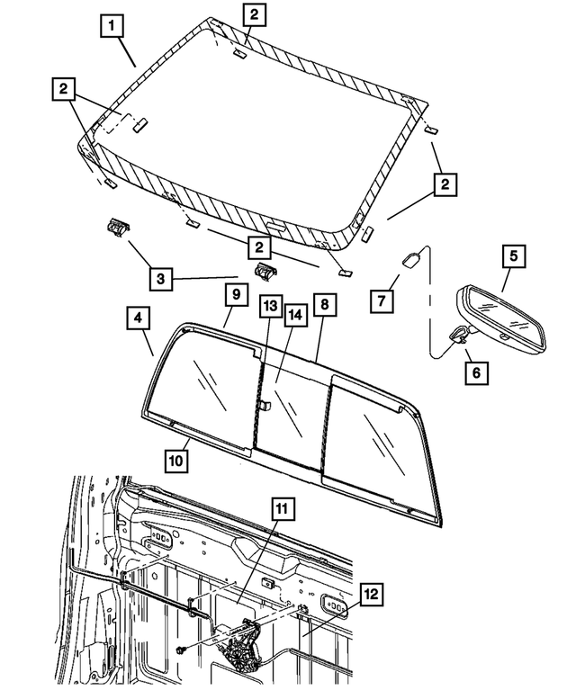 5101944AD - Body Sheet Metal Except Doors: Windshield for Mopar Image image