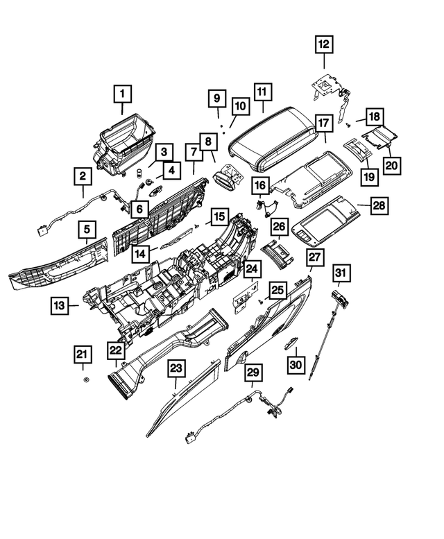 7EB50YSAAB - : Console Armrest for Mopar Image