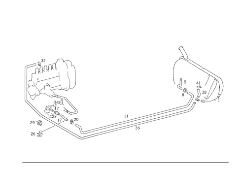 Fuel Lines for 1984 Mercedes-Benz 300D #1