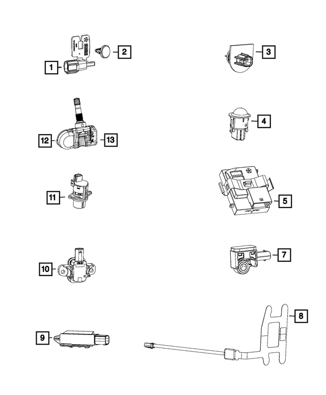 68243482AA - Electrical: Seat Belt Reminder Sensor for Mopar Image image
