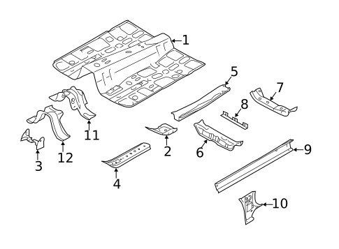 Floor & Rails for 2008 Subaru Impreza #0