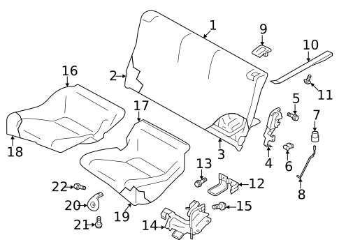 Rear Seat Components for 2023 Subaru BRZ #0