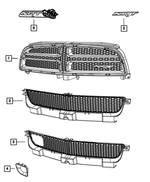 1VE09DX8AA - Exterior Ornamentation: Radiator Grille for Mopar Image image