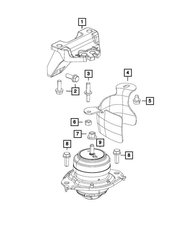 6509462AA - 8.4L Gas; Engine: Double Ended Stud, Mounting for Mopar Image