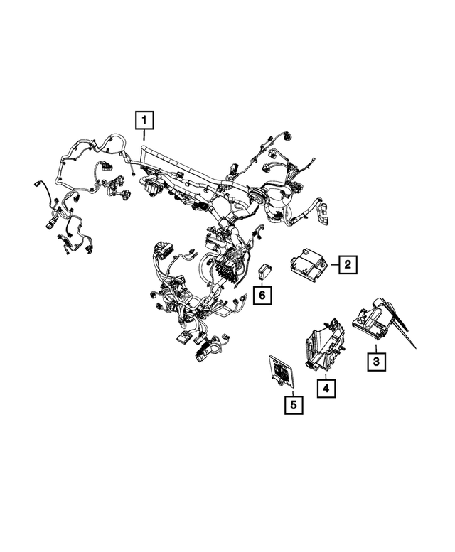 68321512AE - : Headlamp To Dash Wiring for Mopar Image