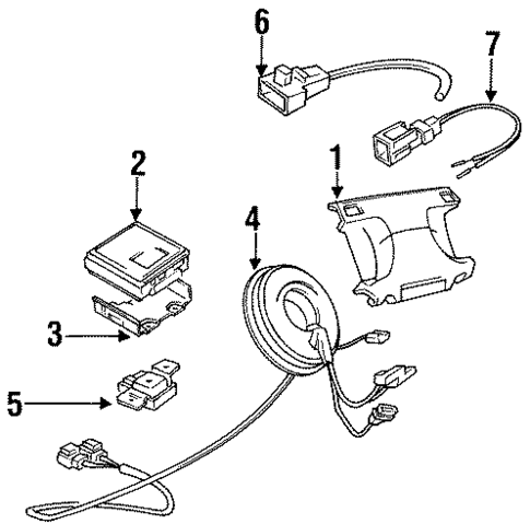Air Bag Components for 1993 Dodge Stealth #0