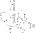 2043210704 - Suspension: Coil Spring for Mercedes-Benz: C 250, C 300, C 350 Image image