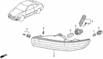 33301SY8A01 - Electrical/Exhaust/Heater/Fuel: Lamp Unit, R for Acura: CL Image