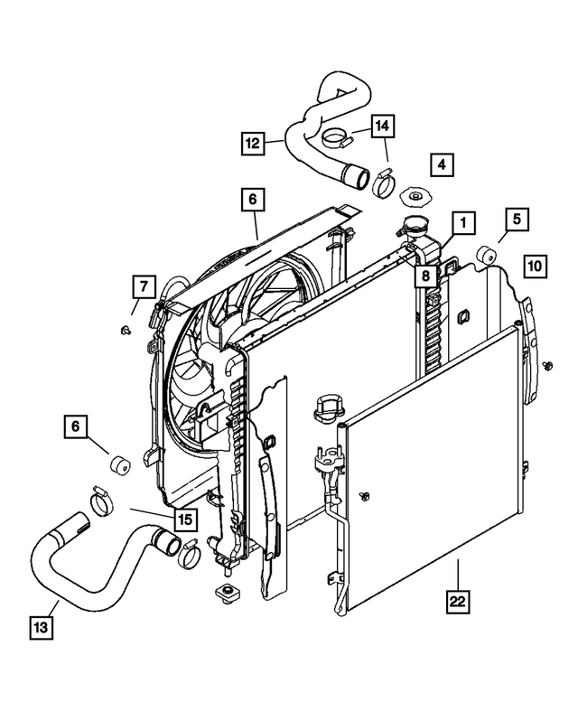 « 52079706AB –  : Admission De Radiateur Durite pour Mopar Image »